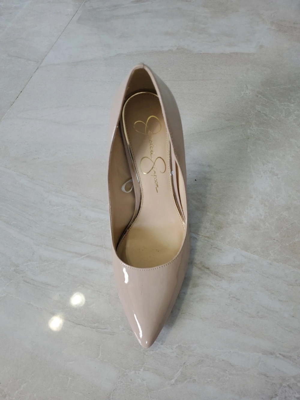 Jessica Simpson Blush Patent Pointed-Toe Pump